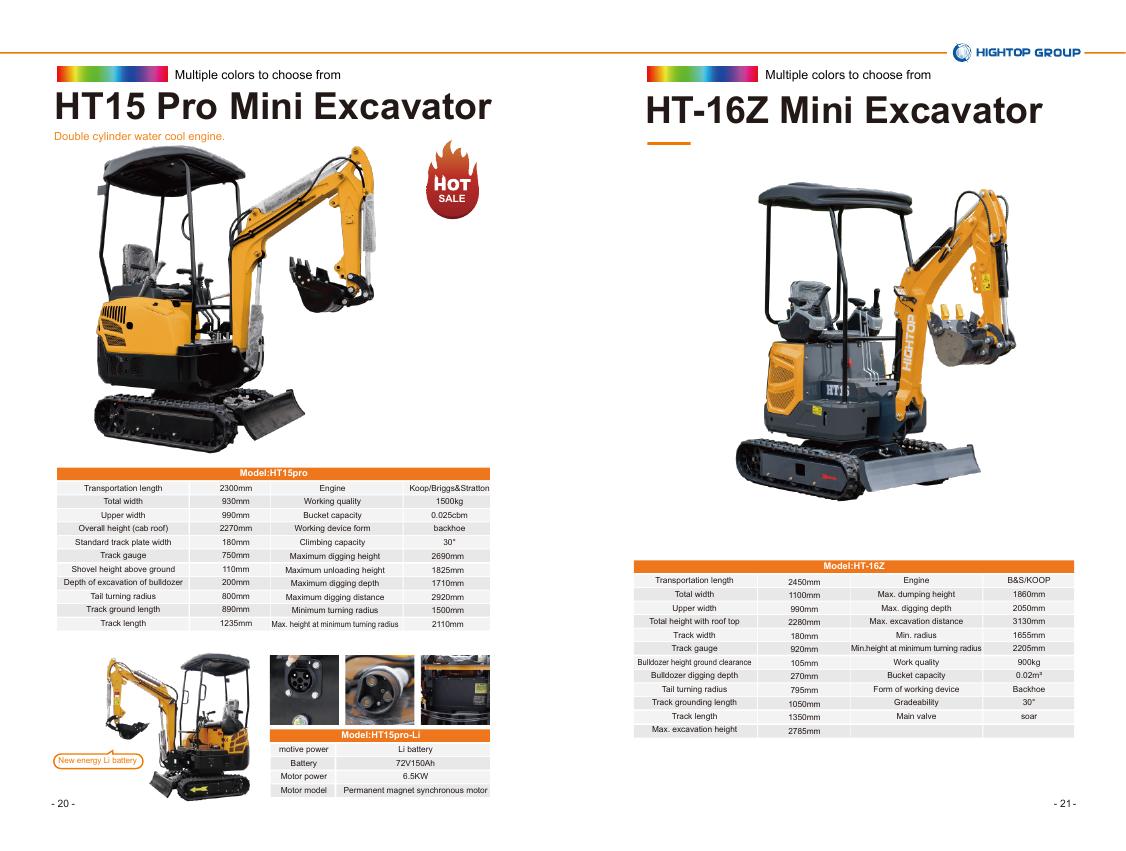 Excavateurs / mini-pelles 12