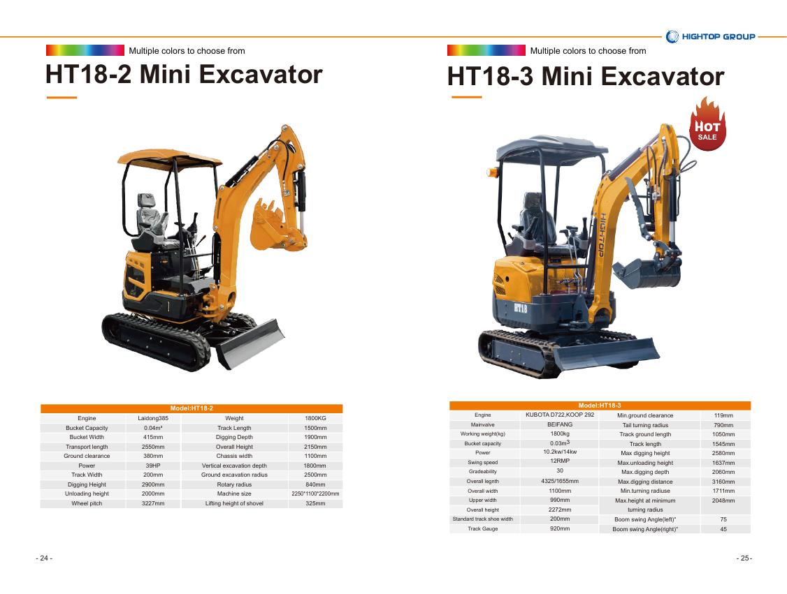 Excavateurs / mini-pelles 14