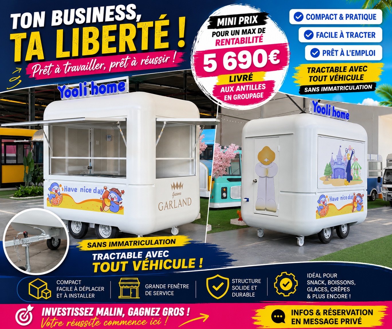 Food trailer tractable